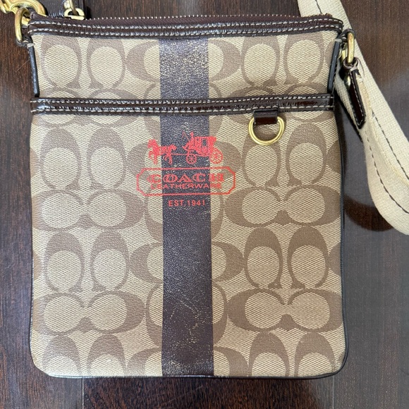 Coach Handbags - Coach Signature Crossbody Bag Logo Brown Handbag Purse